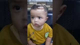 pertama kali potong rambut..#babyinspiration #buzzcut
