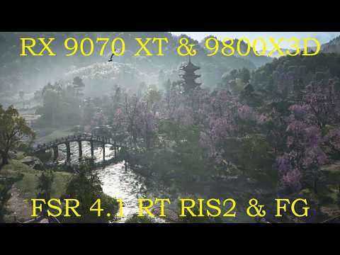 Assassin's Creed Shadows 4K RT Max Settings FSR 4.1 RIS2 FG RX 9070 XT & 9800X3D