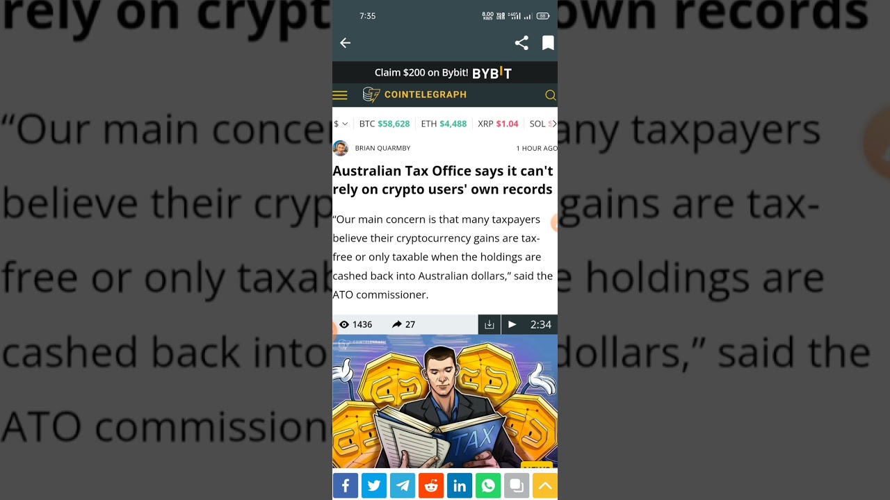 Australian Tax Office say it can't in crypto users own records
