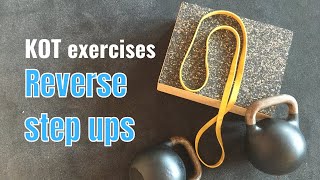ATG reverse step ups with bands for VMO & knee health | ROPK exercises