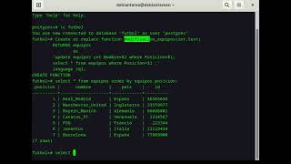 Funciones en Base de Datos en Postgres