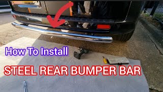 How To Install Steel Rear Bumper Bar For Ford Transit Custom #Rear #Bumper #Ford #Van