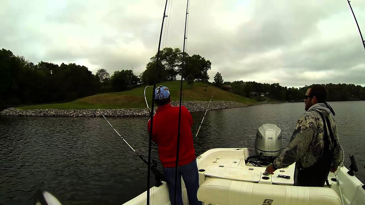 Smith Mountain Striper Fishing How not to do it.. YouTube