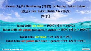 Tingkatan 2 Sains Bab 5 Kesan Bendasing Terhadap Takat Lebur dan Takat Didih Air 中文讲解