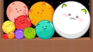 DROP CAT BALLS - Watermelon Cats (Ball 2048) Cats Evolution, Satisfying Game, Drop & Merge screenshot 1