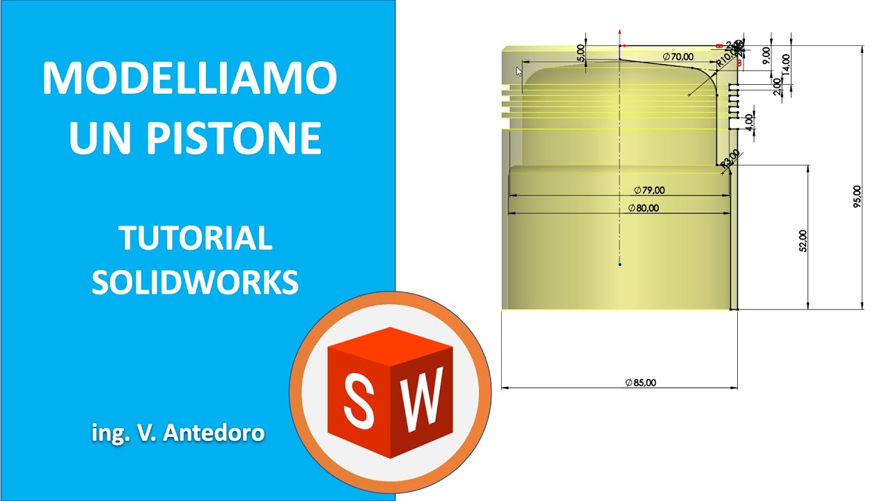Solidworks | Modelliamo un Pistone - YouTube