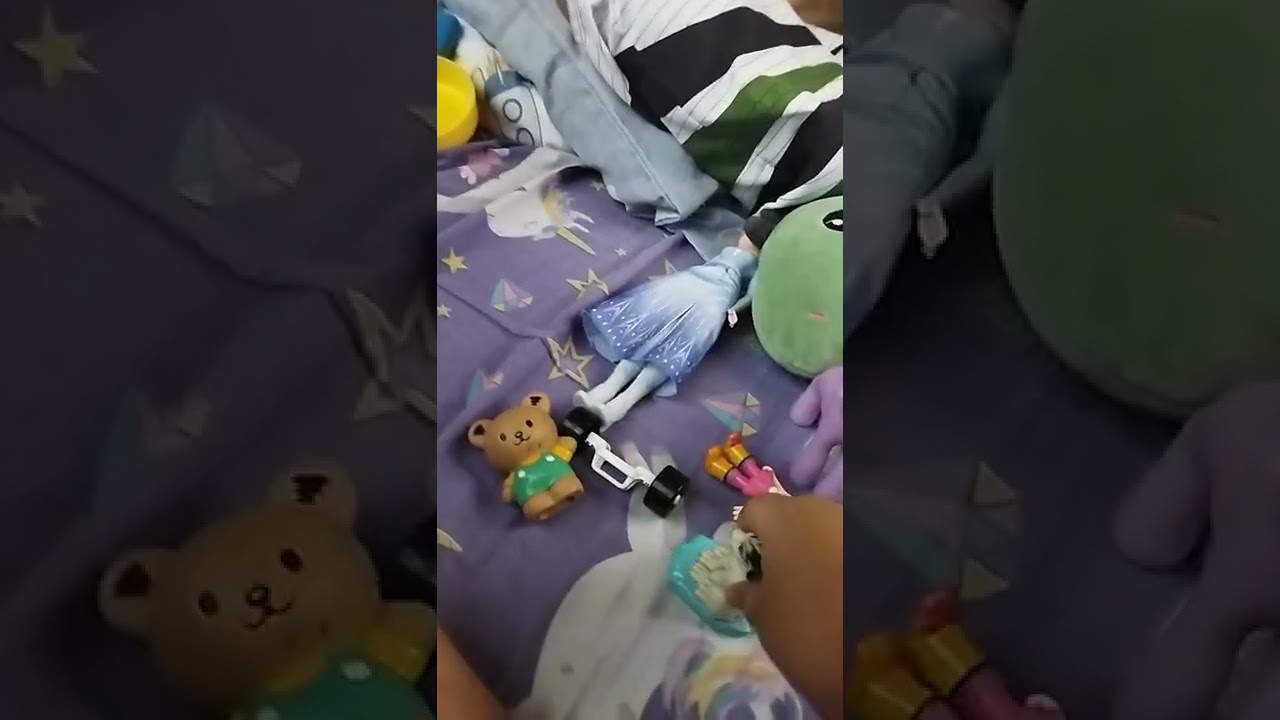 cute bear wants to go to the bathroom but striped tiger almost killed him