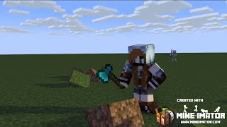 minecraft animation jast a little fight test (mine imator )  ماين كرافت انميشن اختبار
