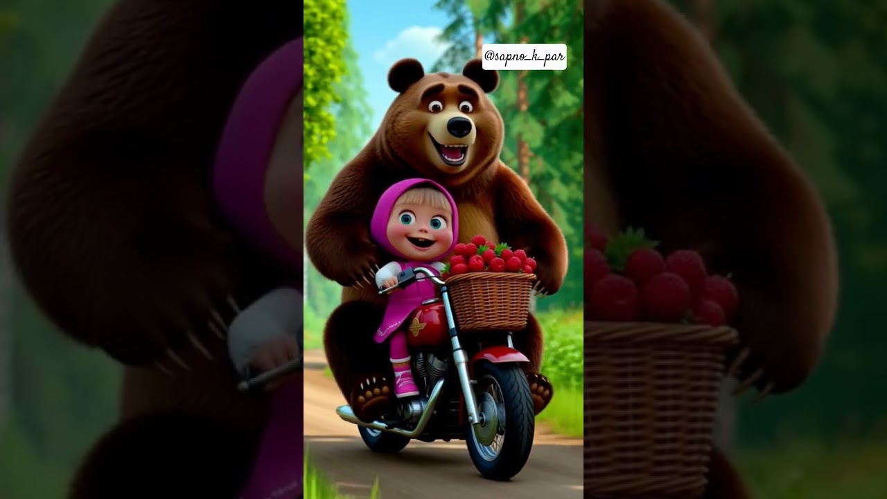 Bear and Baby Girl Go on a Joyful Ride – A Heartwarming Friendship Story 