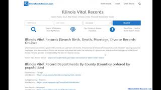 Illinois Vital Records (Search Birth, Death, Marriage, Divorce Records Online)