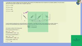 [Math] Match the correlation coefficients with their scatterplots  Select the letter of the scatterp