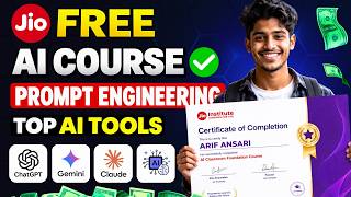 Jio FREE AI Course in Hindi🔥 | 100% Free + Certificate | Prompt Engineering Course 2026 screenshot 1