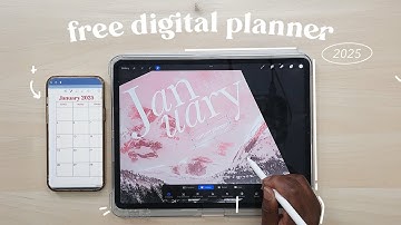 Free January 2025 Digital Planner Setup 🎉 🤎 | iPad & Goodnotes | Procreate tutorial