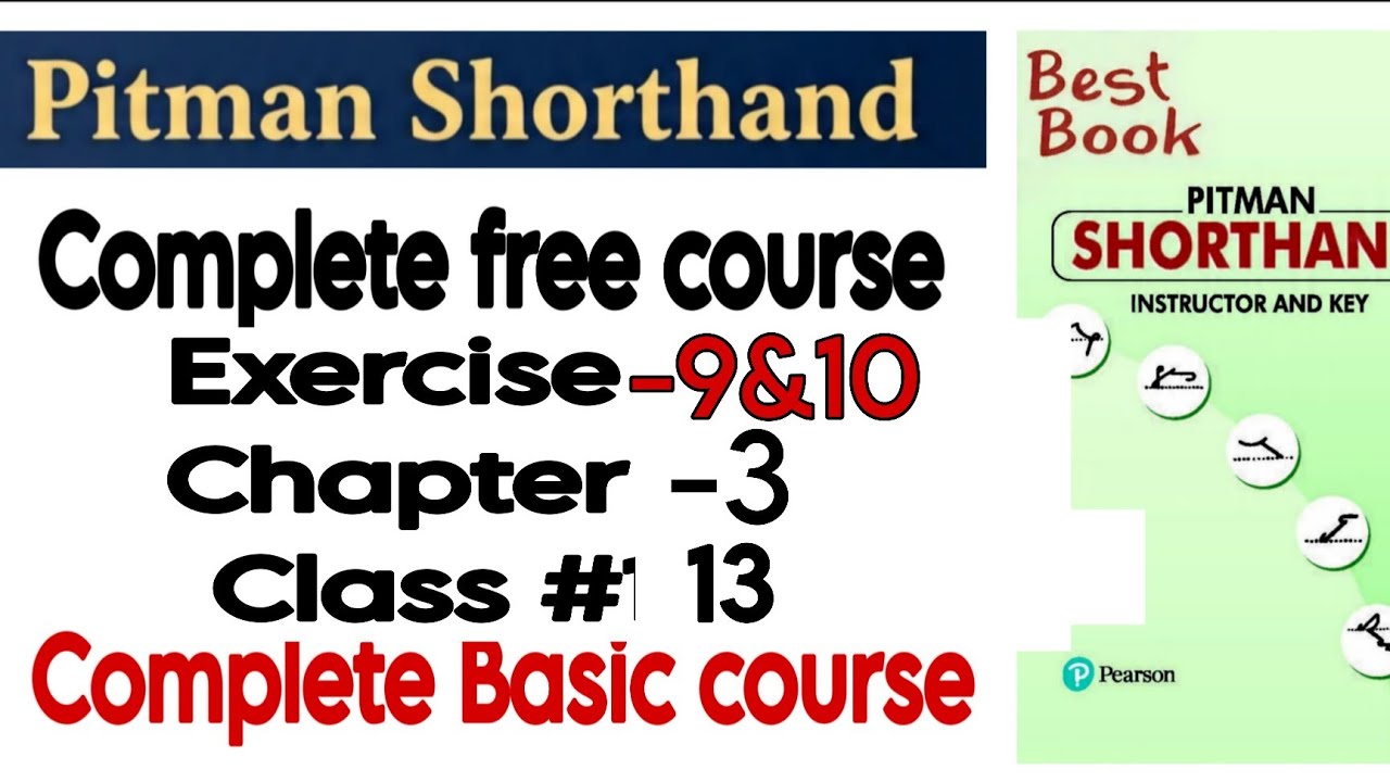 Pitment shorthand instructor chapter 3 exercise 9&10 #shorthand #chapter3 #exercise9&10