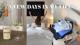 VLOG | aritzia try-on haul + solo date night + busy work days