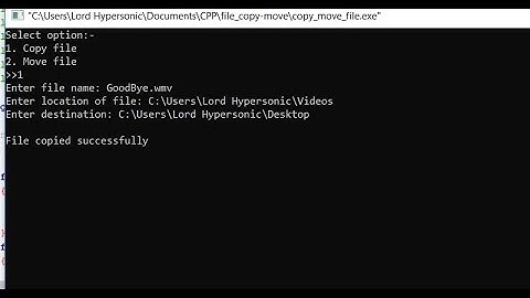 C++ | Copy and Move File