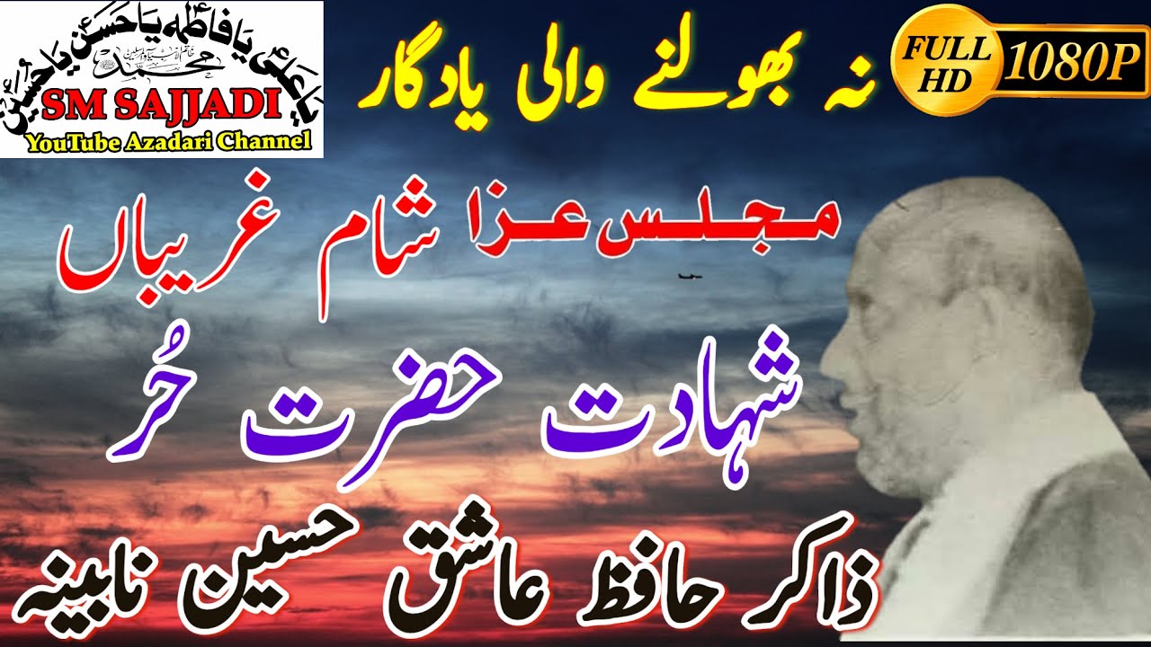 Zakir Hafiz Ashiq Hussain Nabina | Shahadat Hazrat Hur | Sham e Ghariban | Old Majlis (SM Sajjadi)