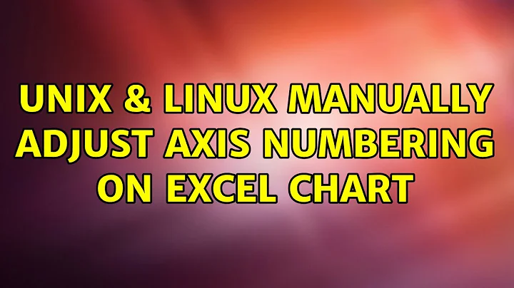 Unix & Linux: Manually adjust axis numbering on Excel chart (3 Solutions!!)