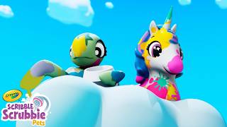 Were Flying In The Clouds Crayola Scribble Scrubbie Funny Cartoons For Kids
