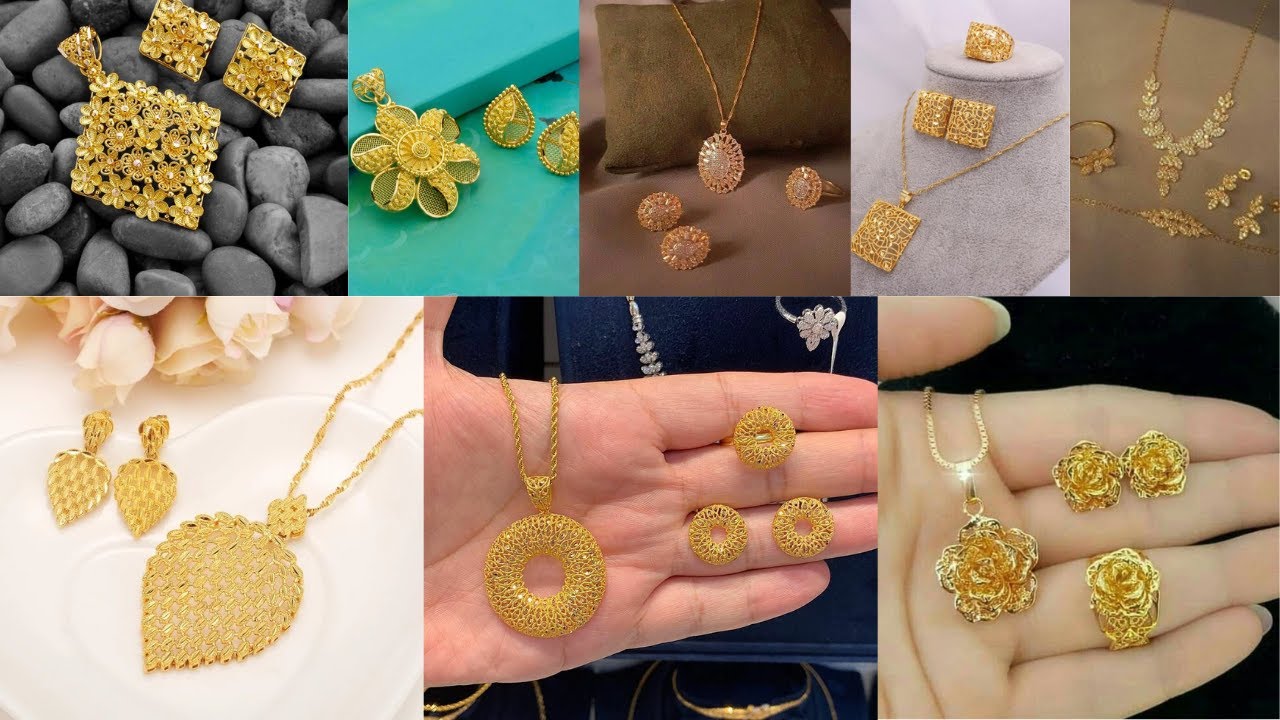 new gold set design 2023light weight gold setlatest lightweight