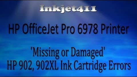 HP OfficeJet Pro 6978 Printer Errors (HP 902 Ink Cartridges)