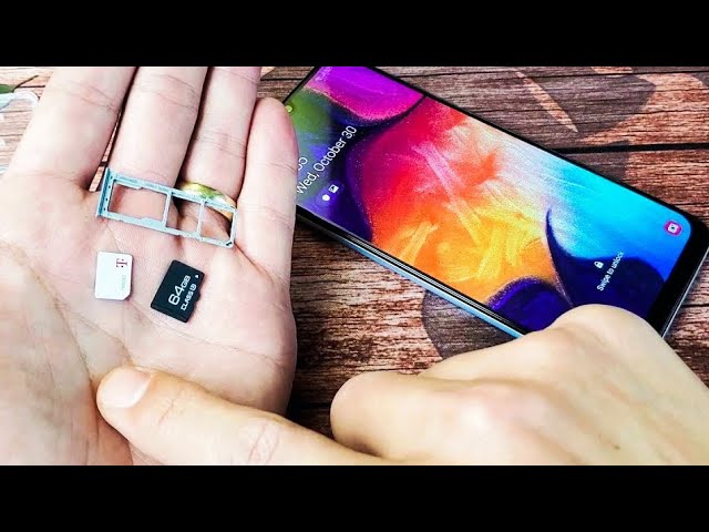 Galaxy A50/A50s : How to Insert Sim Card & (Dual Sim Model) - YouTube