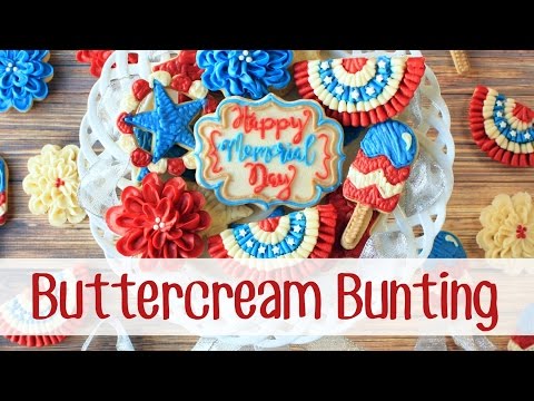 Hoe maak Versierd Botercrème Bunting Cookies