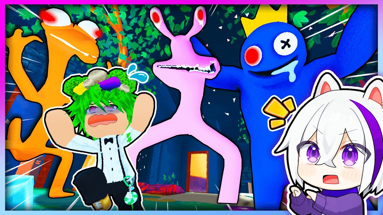 バケモノだらけの遊園地に迷い込んでしまった？！捕まったら死んでしまうロブロックス🎢😱『レインボーフレンズ』一気見まとめ！【Roblox・ろぶろっくす】よろずや🍭