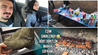EŞİM ÇOK SİNİRLENDİ 😳 | DÖRT DÖRTLÜK MANGAL SOFRAMIZ ve HAZIRLIKLARIMIZ? | TAKİPÇİMDEN HEDİYE