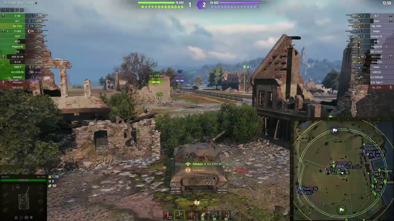 Objekt 430U 8889 dmg. Můj rekord