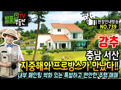 유럽형 외관의 충남 서산 전원주택 매매 고급스런 내부 페인팅 벽화와 원목가구가 이국적 대형마트 등 시내생활권 <strong>서산부동산</strong> - 발품부동산TV