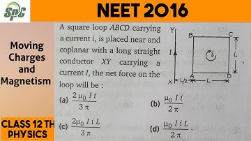 A square loop ABCD carrying a current i , is placed near and coplaner with a long straight conductor