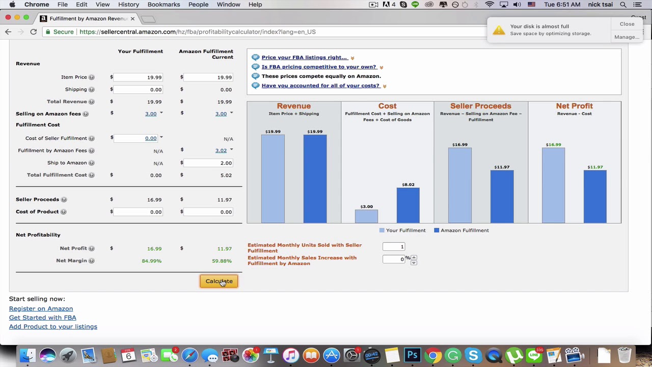 How To Use FBA calculator To Estimate Your Profit Margin on A,mazon ...