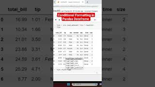 conditional formatting in #pandas Dataframe #machinelearning #pandastricks #pandastutorial