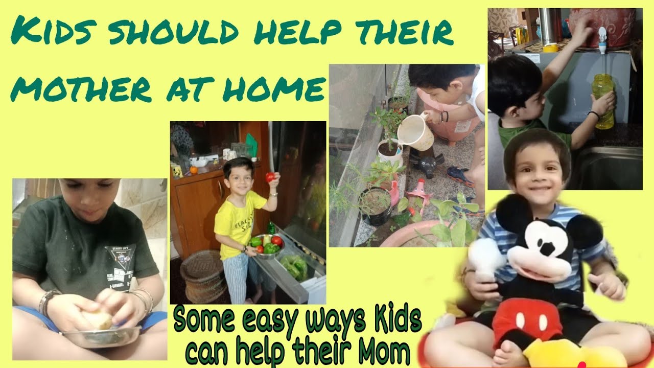 How can kids help their Mom at home Teach kids to be helpful Mother