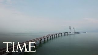 The world’s longest sea-crossing opened in southern china on tuesday
morning an architectural and political feat that spans 34-miles links
hong kong, ...