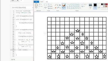 C++ Program : Equilateral Triangle using recursion