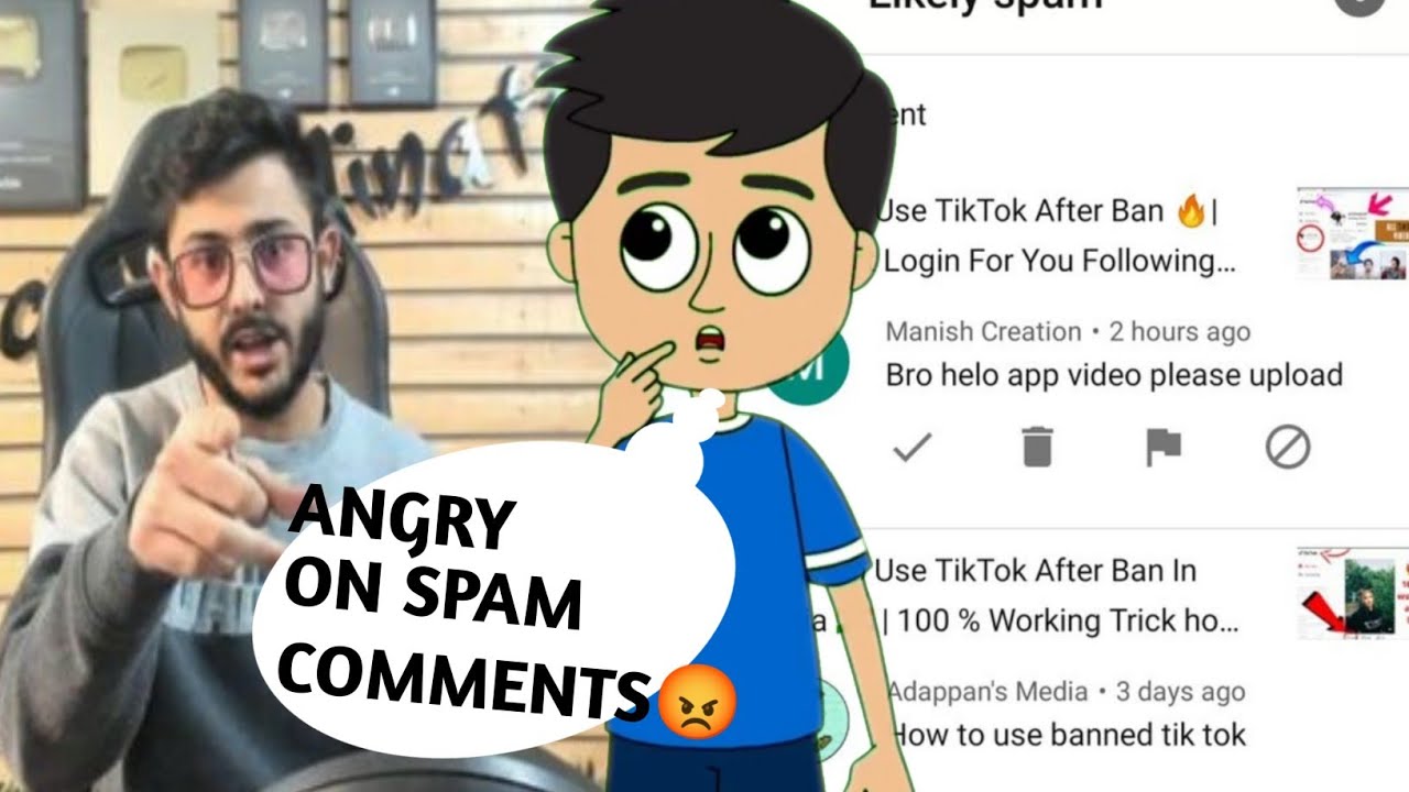 CARRYMINATI ON SPAM COMMENTS 😡 |carryminat| and |spam comments|
