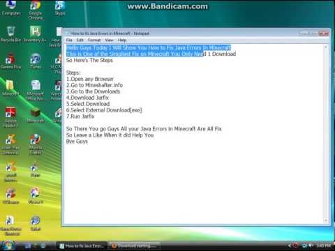 How to fix Java Errors in Minecraft