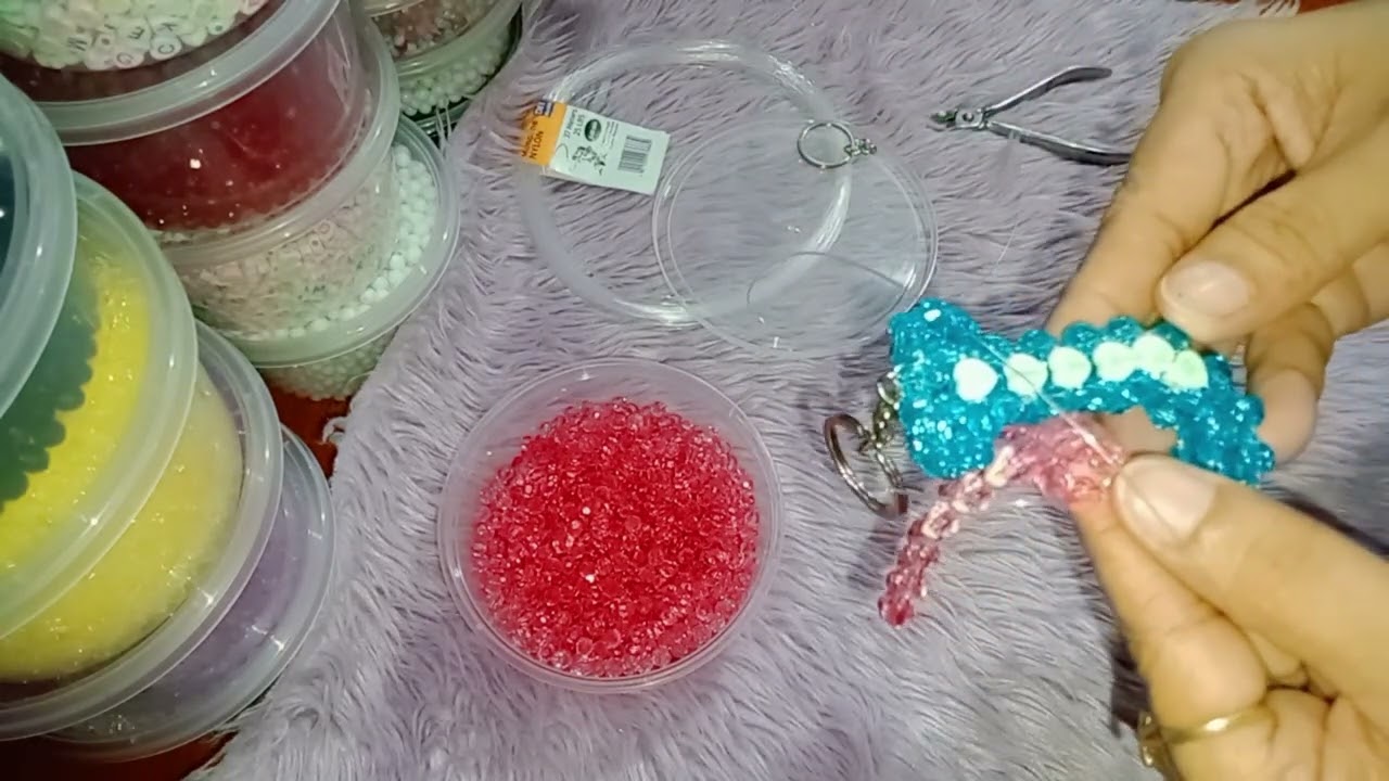 Beaded Keychain Letter J Tutorial