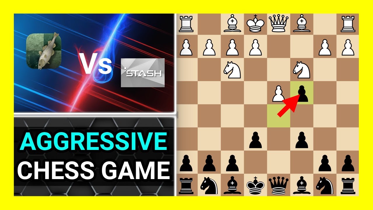Aggressive Chess Engine Game, Stockfish 16.1 vs Stash 34.0, Watch and ...
