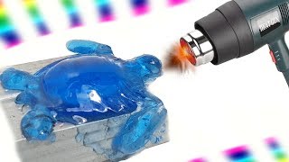 Experiment Heat Gun Vs Turtle Slime And Little Car Toys For Kids Angry Birds Happy Meal Toys