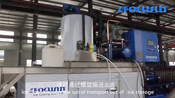 Focusun 3T Flake ice machine with screw ice storage room