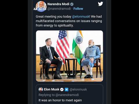 Tesla Chief Elon Musk Meets PM Modi; Remains Non-Committal On India Entry Time Frame #2023 #shorts
