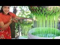 How To Make Padan Leaves Noodle Recipe / Pandan Noodle With Pal Sugar Dessert / Cooking By Dreypov.