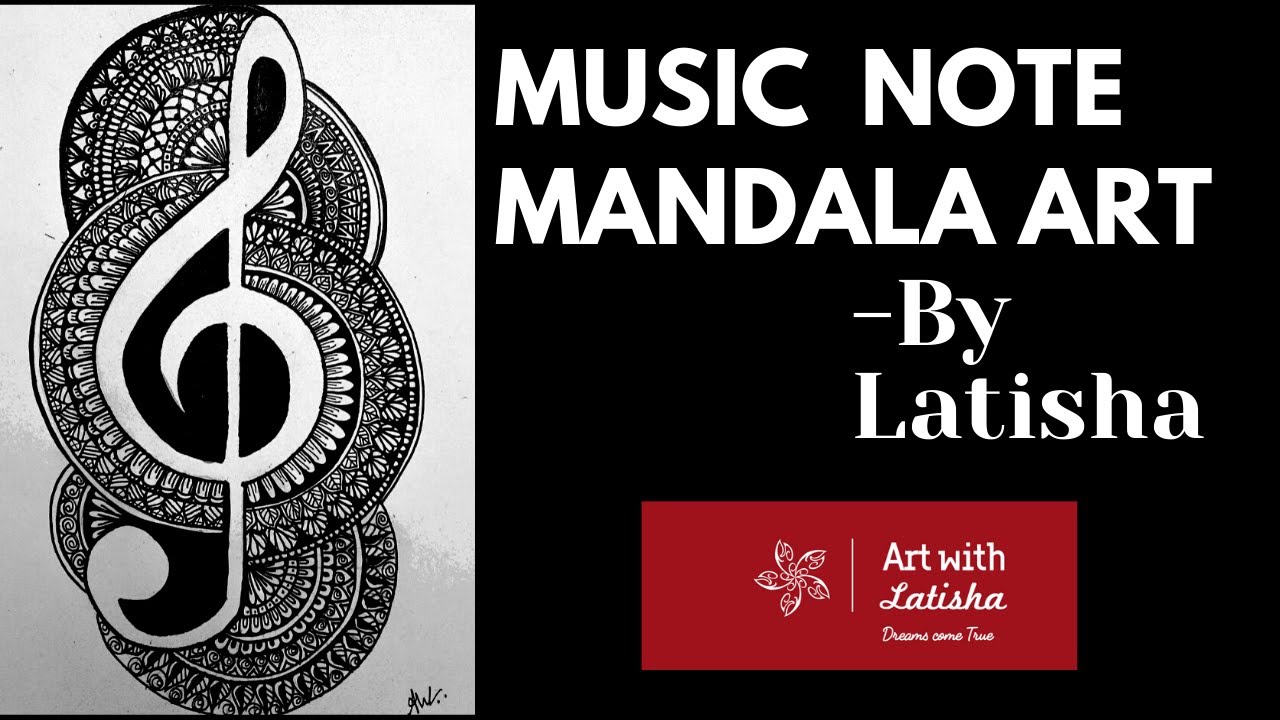 Music Note Mandala Art For Beginners How to Draw Melody Clef Manala art ArtWithLatisha