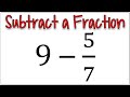 Subtracting Fractions from Whole Numbers Quiz
