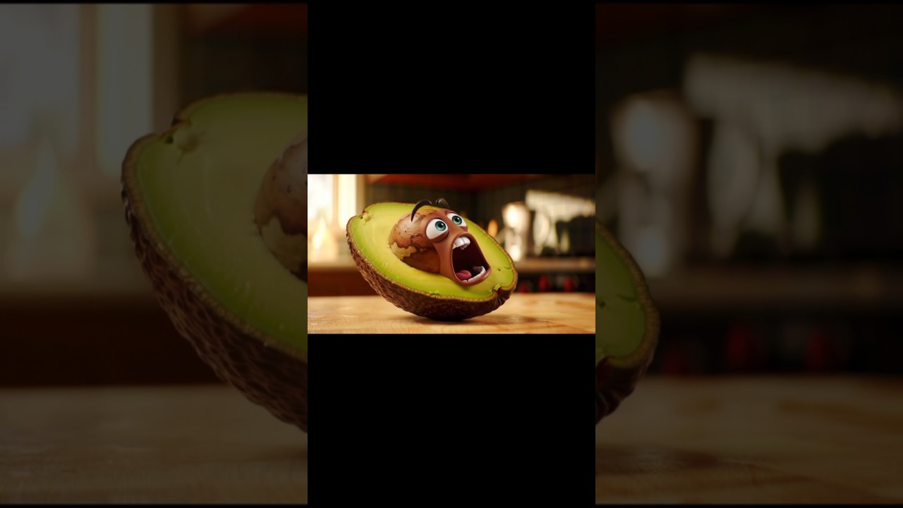 "ASMR Glass Avocado Cutting with Cartoon Face! 🥑✨ Crisp &SatisfyingSounds"
