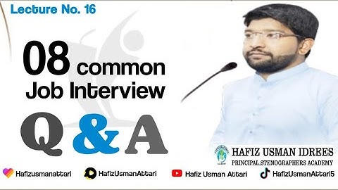 Top 08 Interview Questions and Answers | Most Common Job Interview Tips - Stenographers Academy |