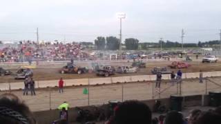 Monroe County Fair 2013 demolition Derby